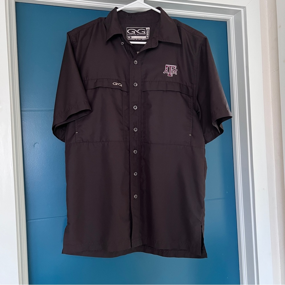 Texas A&M University Mens Game Guard Outdoors fishing shirt